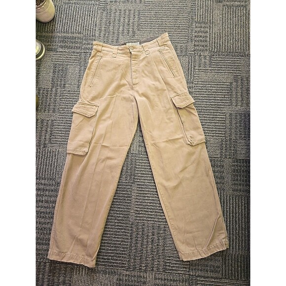 Vintage Arizona Mens Cargo Khaki Pants 30x30 Jeans Authentic Workwear Button Fly - Picture 1 of 12